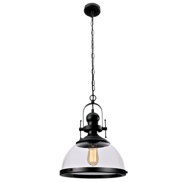 Metal Pendant with Clear Glass