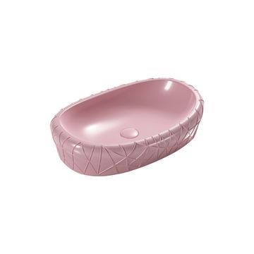 Countertop Ceramic Basin / table top - Petal - Pink Matt