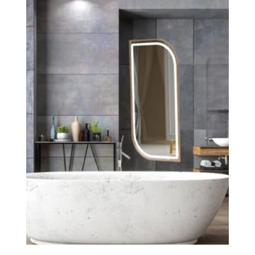 Modern S-Shaped LED Mirror