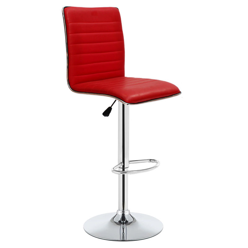 GOF Furniture -Vitrian Bar Stool PU Leather, Red