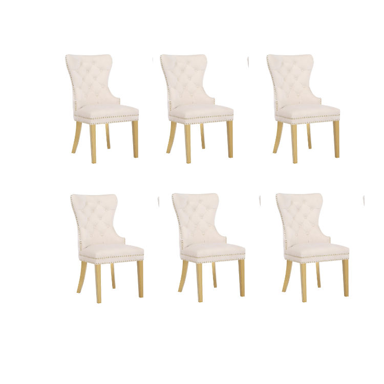 KC FURN Haven Velvet Upholstery Cream(set of 6)