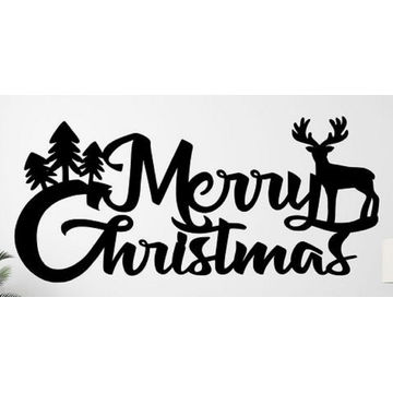 Merry Christmas Metal Wall Art