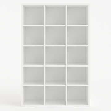 Modern 15-Cube Bookshelf - Storage Organizer for Home & Office