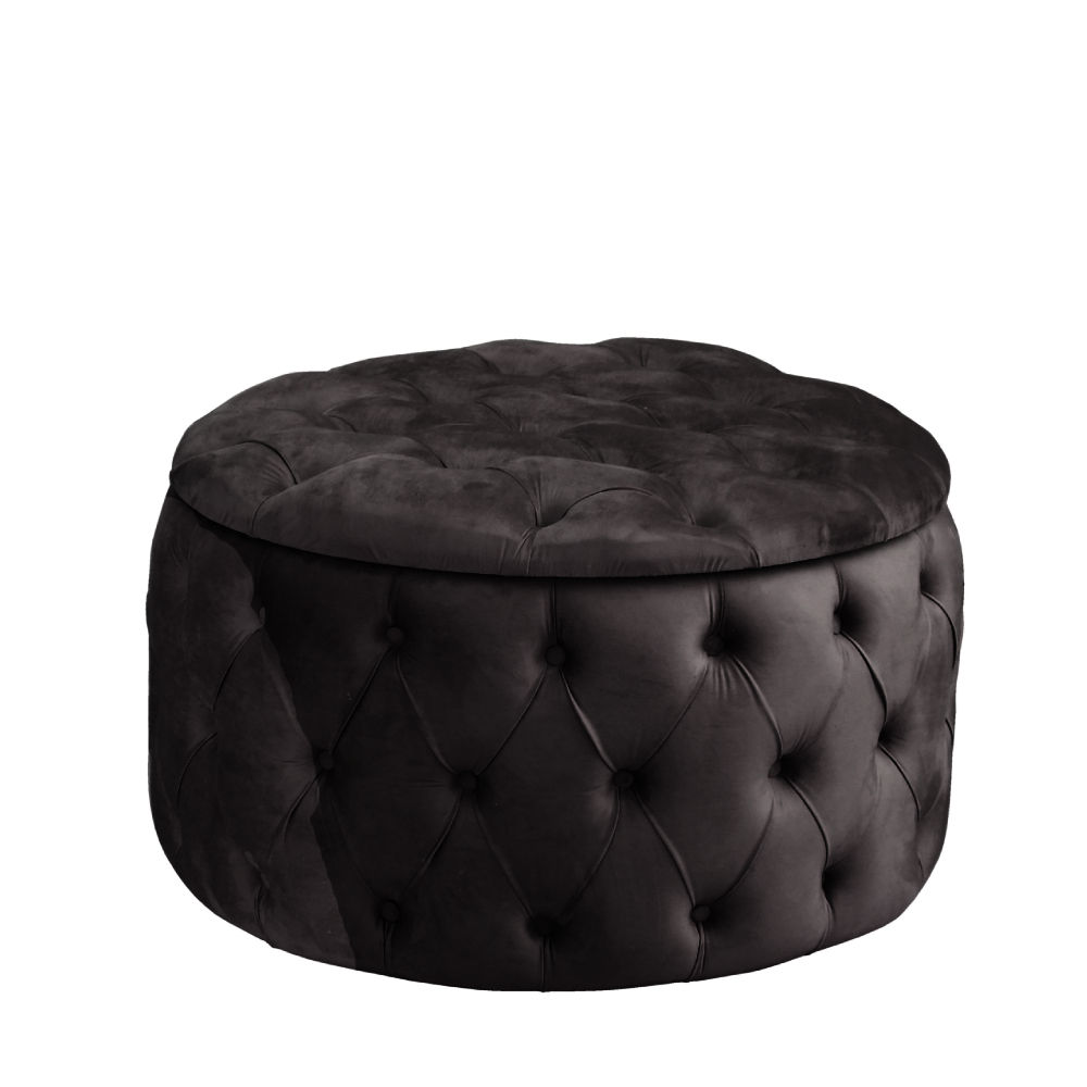 Nu Dekor - Osborn Storage Ottoman - Dark Grey