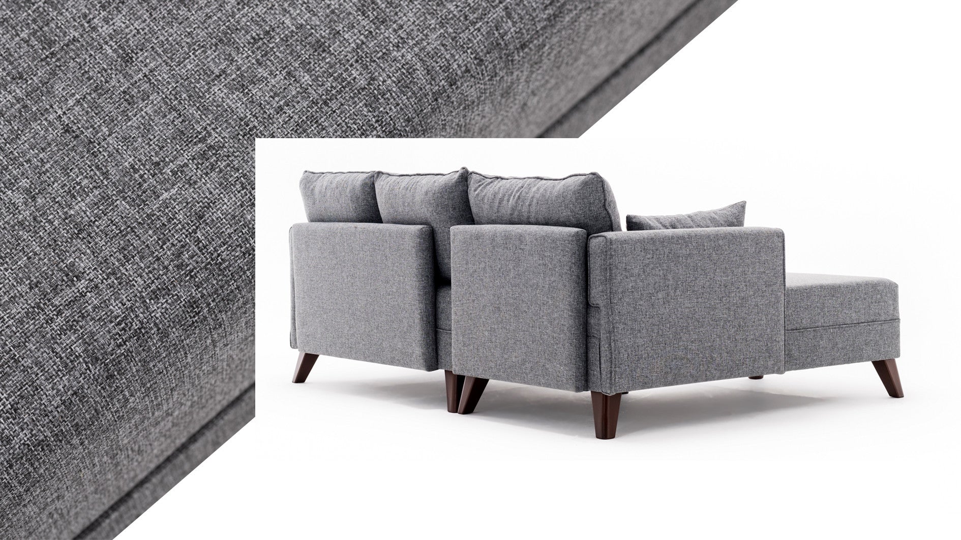 Bella Corner Sofa Left 2 - Claret Red