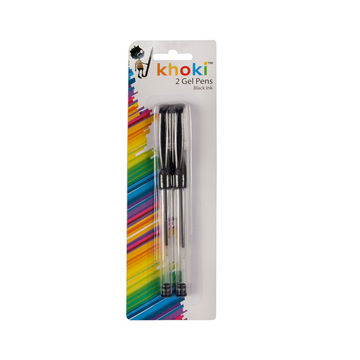 Gel Pens - Black Ink - Black & Transparent - 2 Pieces - 35 Pack