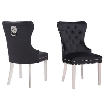 Emiola Dinning Chairs Black/Silver