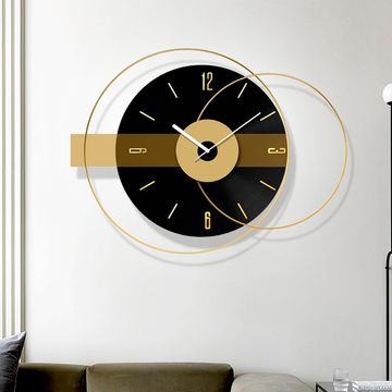 Modern minimalist mute living room decoration wall clock 2018B Black