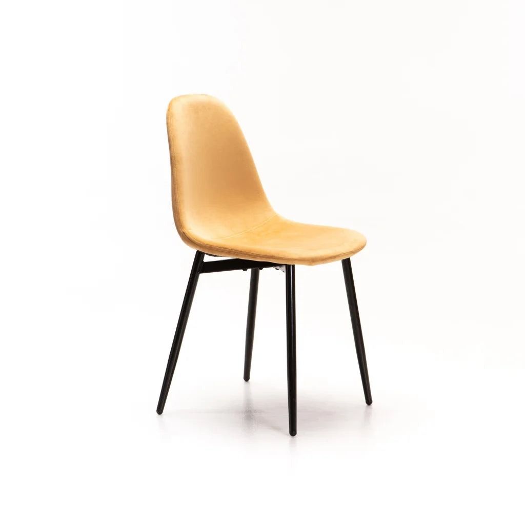 Vividitto - Sewela Velvet Dining Chair -Mustard