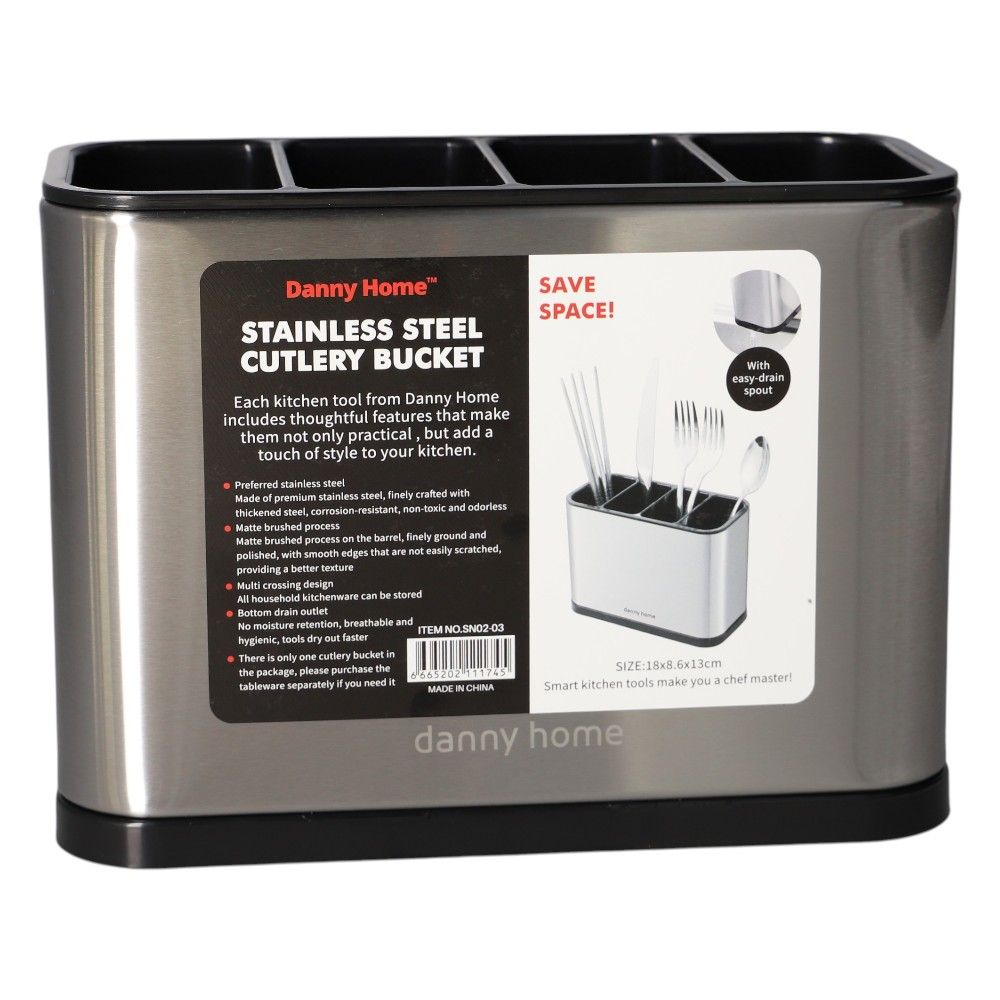 Danny Home Cutlery Drainage Storage Bucket 18cm