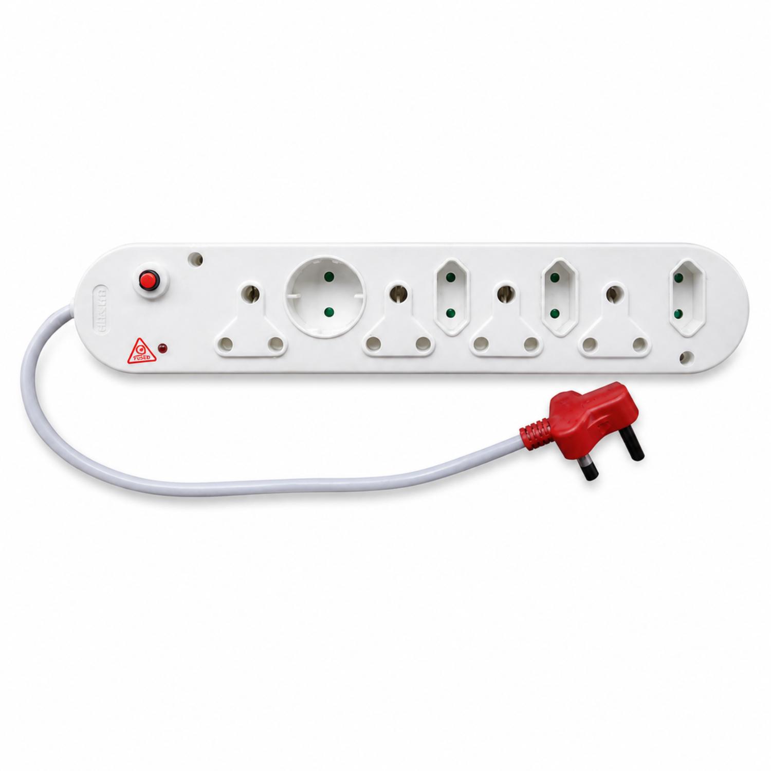 Electrosense 8-Way Multiplug with Surge & Overload Protection