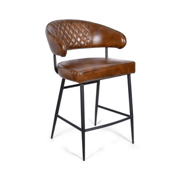 KC FURN - Holland Genuine Leather Barstool