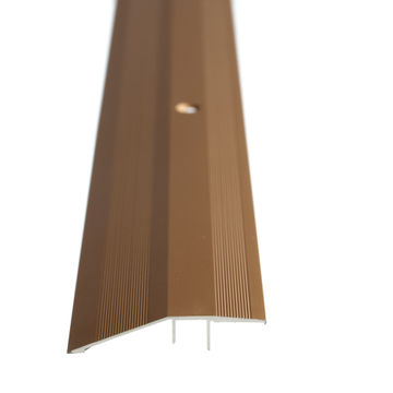 Aluminium Reducer Strip Light Bronze Drilled 2500 x 43 Aluminium Door Strip