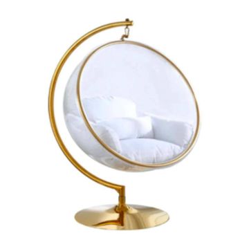 Bubble Chair (with gold metal frame)