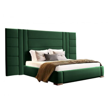 Alison Sleigh Bed-Double-Emerald Green