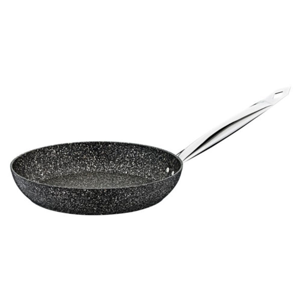OMS 26cm Black Granite Induction Frying Pan – Non-Stick Pan with Stainless Steel Handle