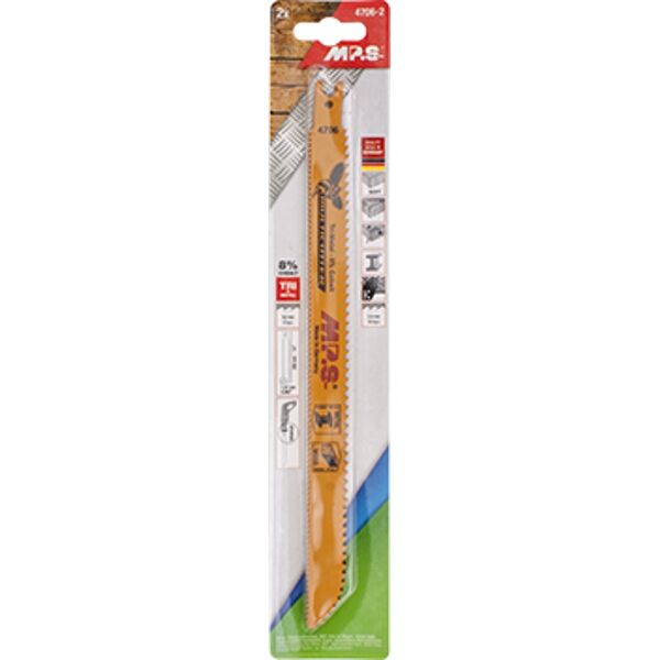 Sabre Saw Metal&Wood Extra-Long 250Mm Multicutter U-Shank 6&10Tpi 2/Pk
