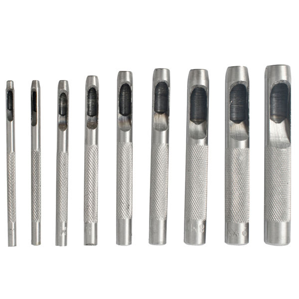 Hollow Punch Set 9Pc 2.5-10Mm Carb. Steel