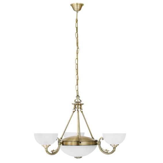 pendant light E27 60w metal and glass