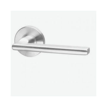 Pello - Straight Stainless Steel Lever Handle on Rose