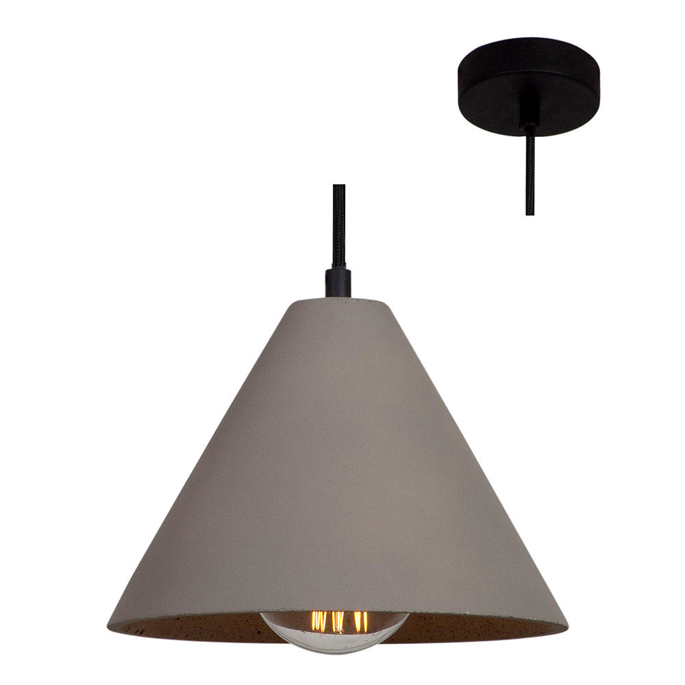 Cement - Pendant - 235mm - Grey