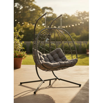 2 Seater Hanging Egg Hammock Swing Chair
