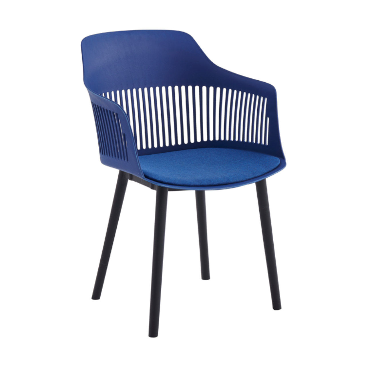 Modern Nordic PP Dining Chair with Backrest-BLUE