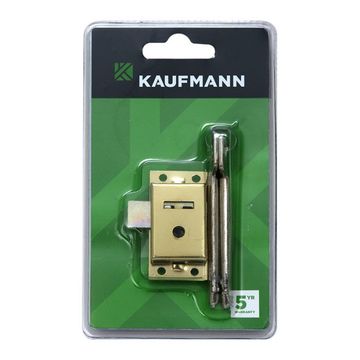 Kaufmann - Lock Cupboard 50mm Brass 2 Lever - 10 Pack