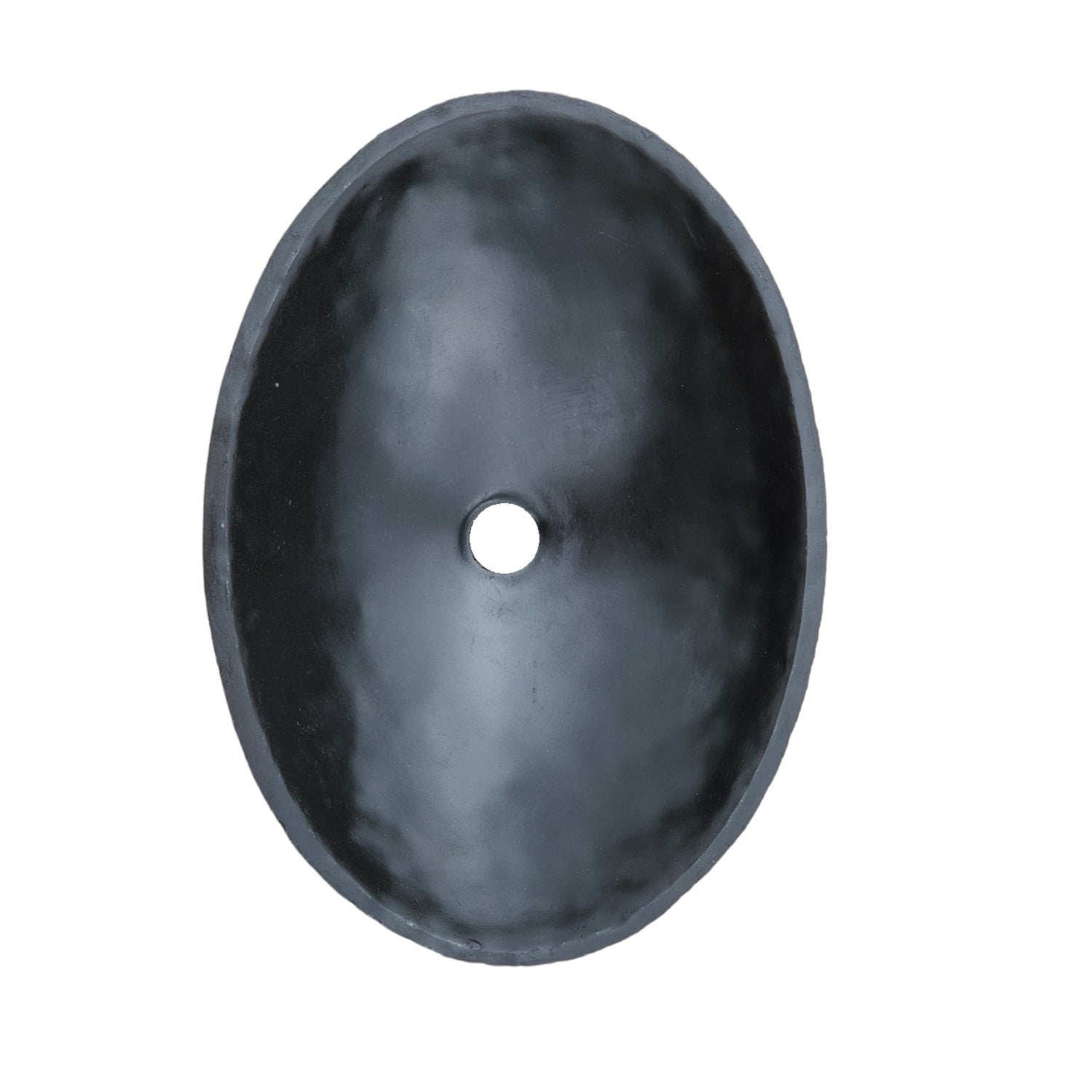 Black Concrete Oval Basin 50x35x15 cm - High strength, chip resistant, Sealed