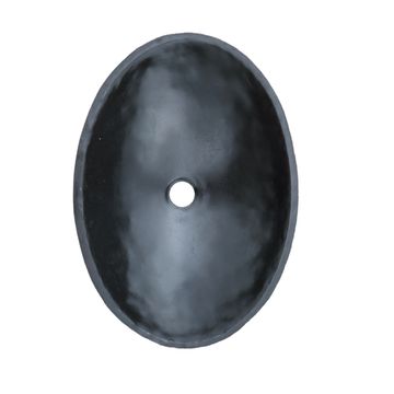 Black Concrete Oval Basin 50x35x15 cm - High strength, chip resistant, Sealed