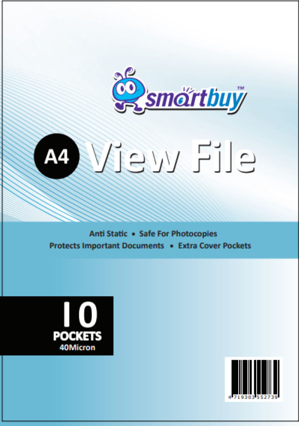 A4 Flip File - 10 Pocket (40 Micron)