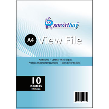 A4 Flip File - 10 Pocket (40 Micron)
