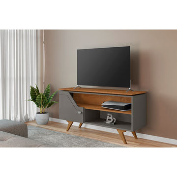 Rack Valencia Plasma Stand -Titanium/Cinnamon