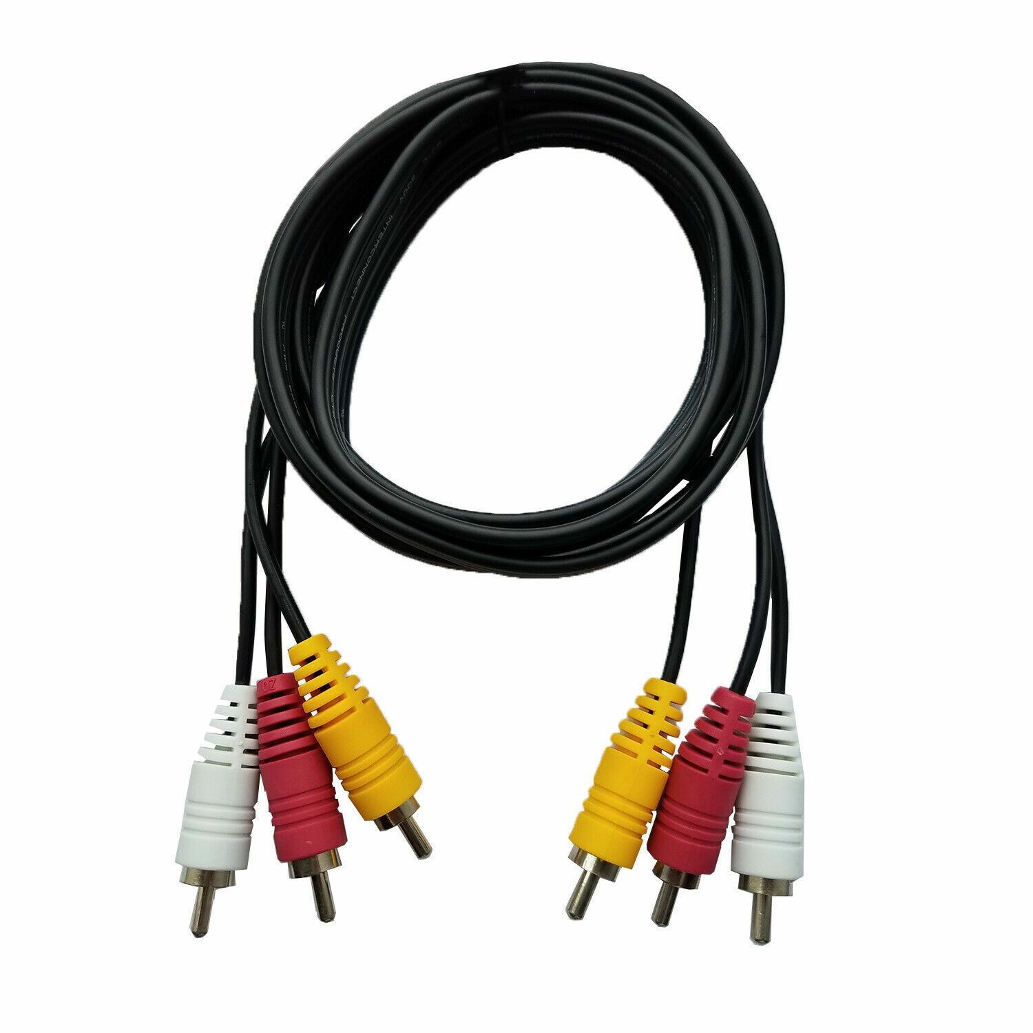 3 Meter 3 RCA Male to 3 RCA Male AV Cable (Stereo / Composite Video Connections)