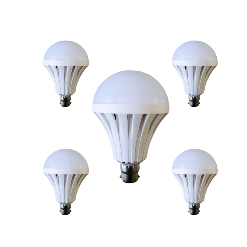 Pack of 5 - 7W LED Intelligent Bulb Rechargeable B22 (Bayonet Fitting)