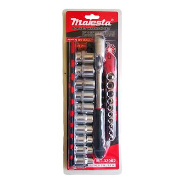 Majesta 21PCS 1/2" & 1/4" Drive Socket Set 4 - 21mm Chrome Vanadium