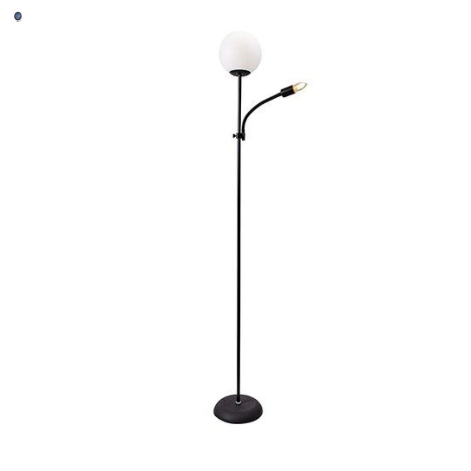 Orb Twin Floor Light Black E27 2x40w