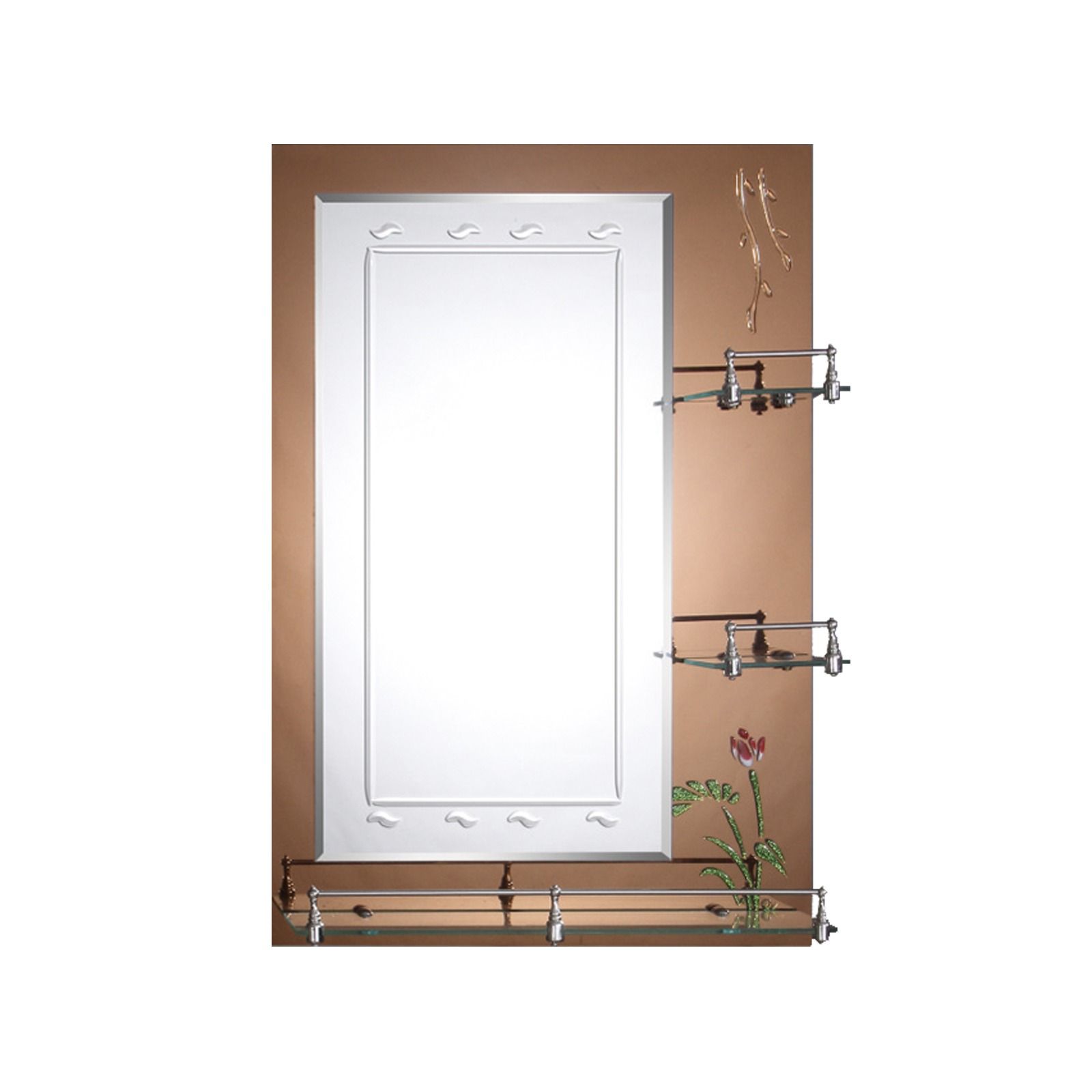 MIRROR WITH SHELF - 800X600MM - GY-1016