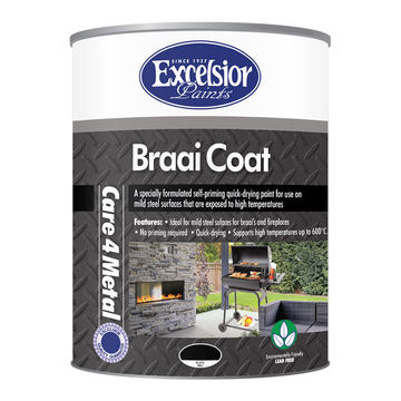 Excelsior Fire Place Braai Cote High Heat Black