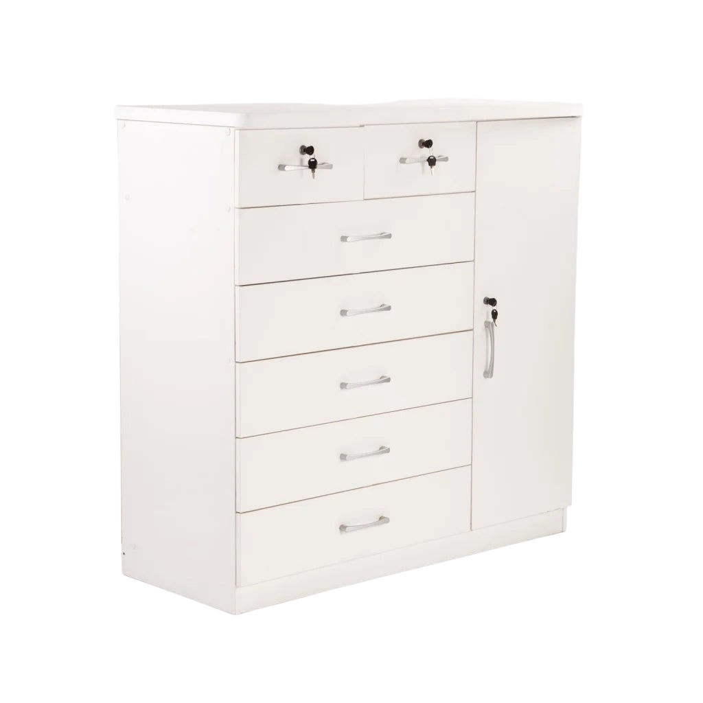 Vividitto - Haniel 7 Drawer 1 Door Chest - White