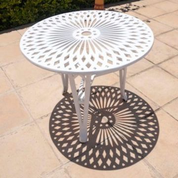 Ageless & Beautiful! Cast Aluminium Patio Table  / Garden Table / Outdoor Table King - Diamond - Round (85cm Diameter)