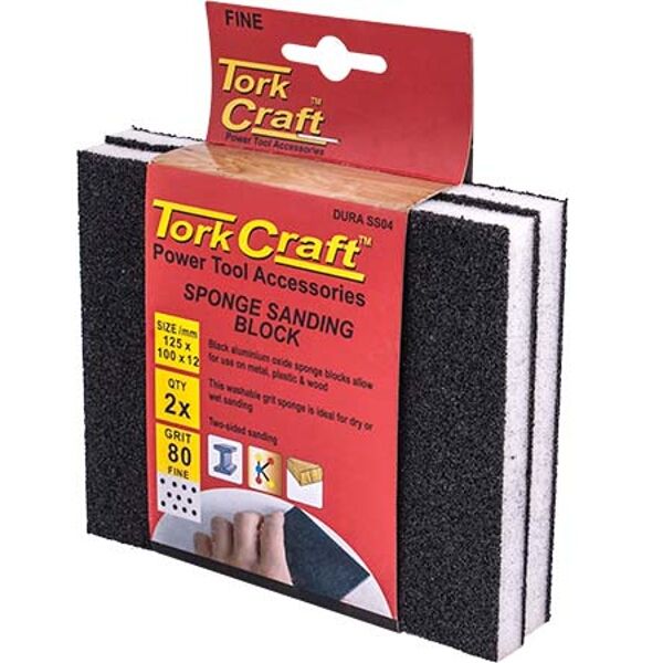 Sanding Sponge Block Two Sided 125X100X10 2Pc