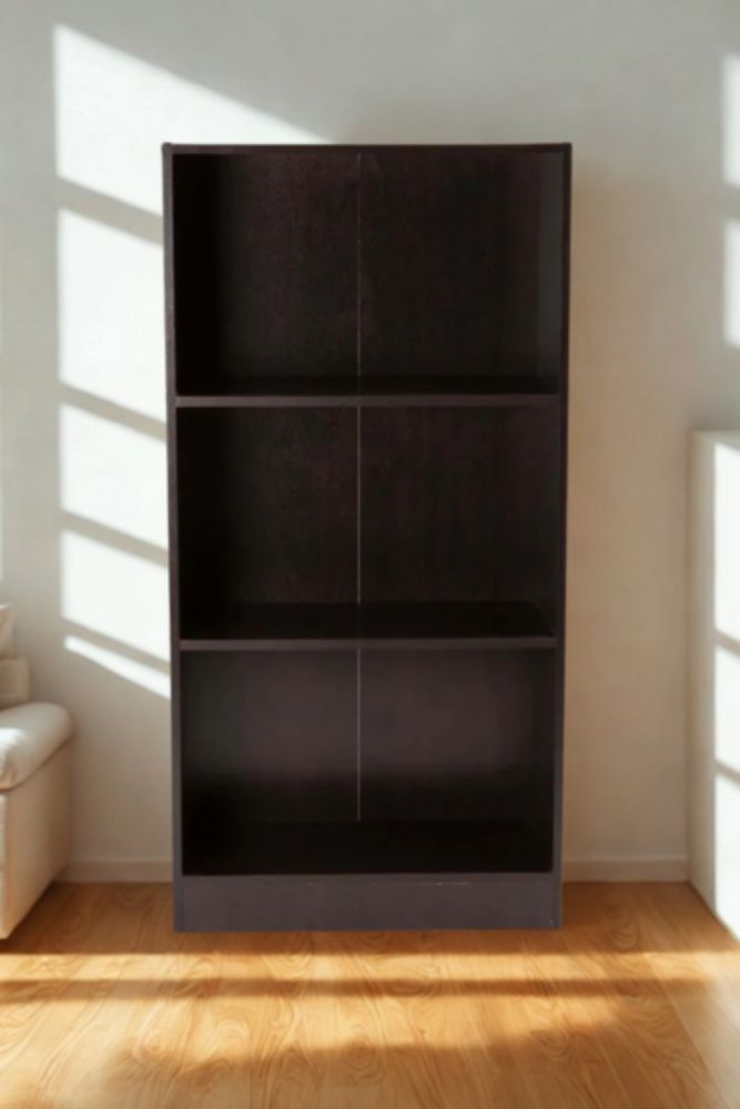 3 Shelf Bookcase – Freestanding Storage Shelf for Home & Office