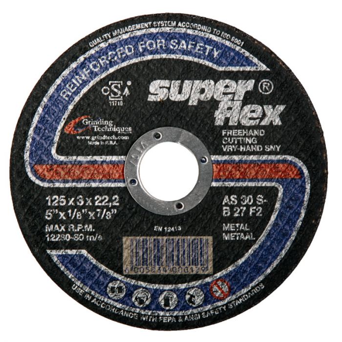 Superflex - Cutting Disc Steel Flat 125X3X22.2 - 6 Pack