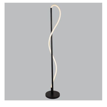 LED Metal and Acrylic Floor Lamp with Flexible Woven Tubing Remote Control