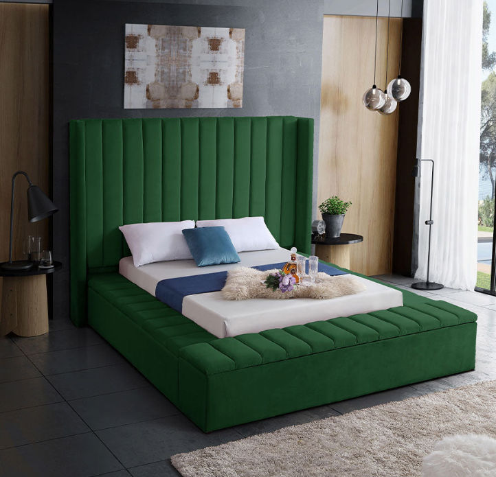 Whimsy Sleigh Bed Queen -Green