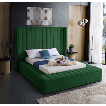 Whimsy Sleigh Bed Queen -Green
