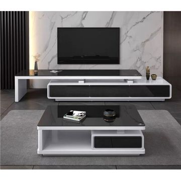 Modern Minimalist TV & Coffee Console Set