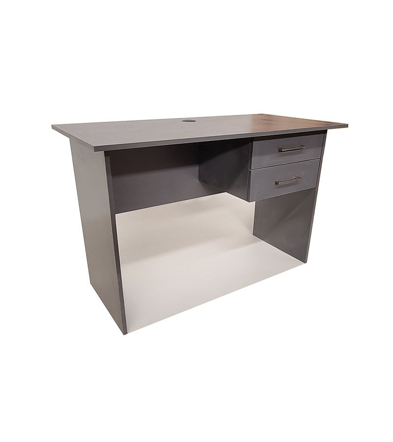 London 2 Drawer Desk 120cm - Storm Grey