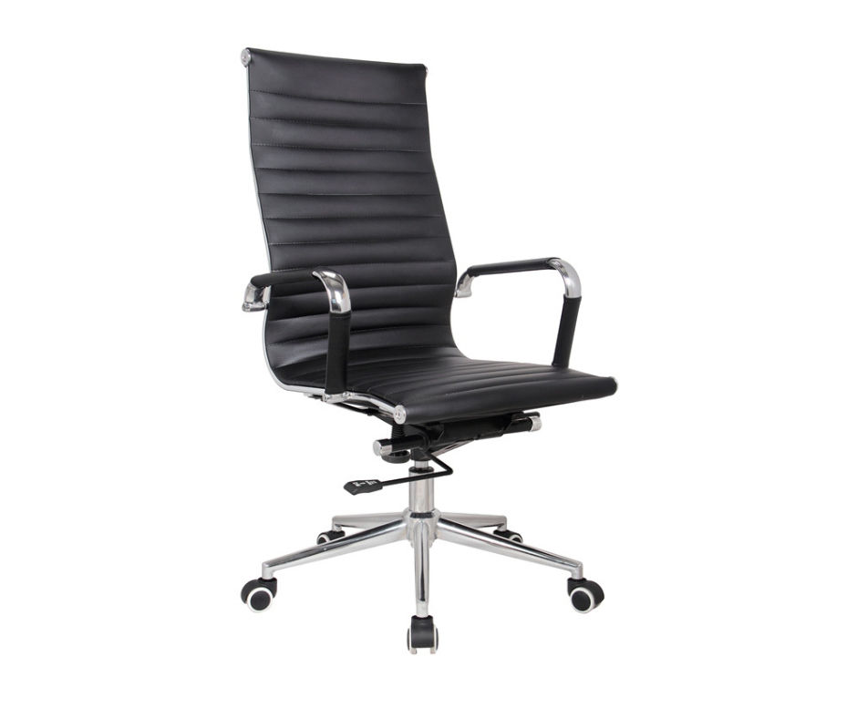 TOCC Ribbed High Back Office Chair - Black